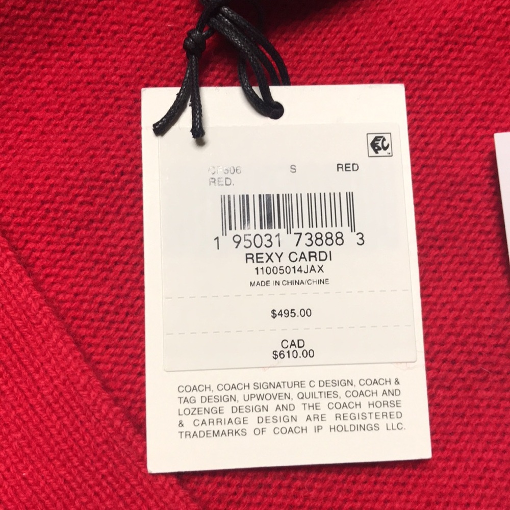 COACH Rexy Cashmere Cardigan | NWT! - Picture 10 of 10